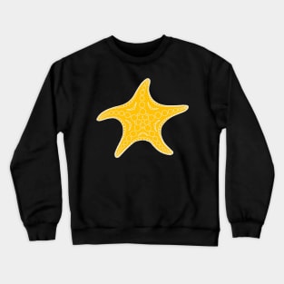 Starfish (white/yellow) Crewneck Sweatshirt